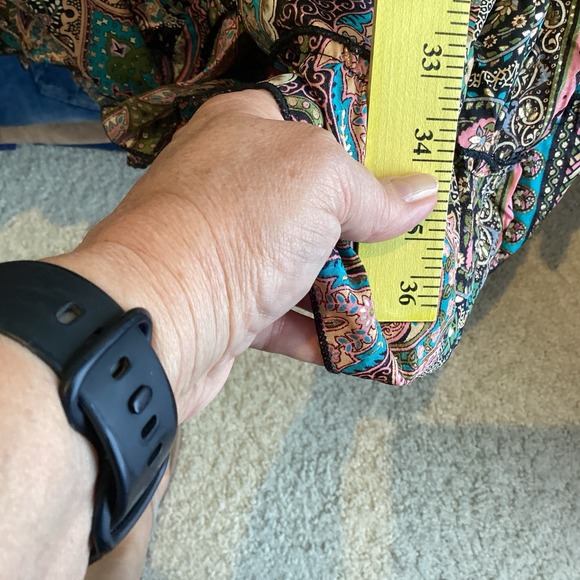 Karma Highway Ruffled Open Back Tiered Skirt Paisley Fairy Dress One Size - Picture 7 of 10